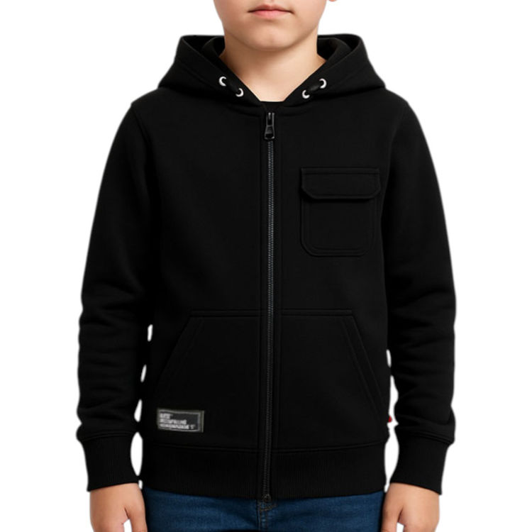 Picture of LLC1260 LEE COOPER KIDS THERMAL ZIP UP JACKET WITH HOODY